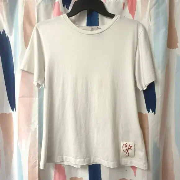 NWOT Golden Goose Distressed Embroidered Logo Patch Crewneck T-Shirt Size Medium - Picture 5 of 16